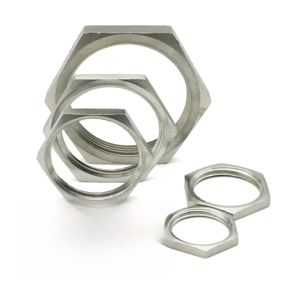 Joint de raccord d'écrou de blocage hexagonal en acier inoxydable 1/8 "1/4" 1/2 "3/4" 1 "1-1/4" 1-1/2 "2" BSP 304