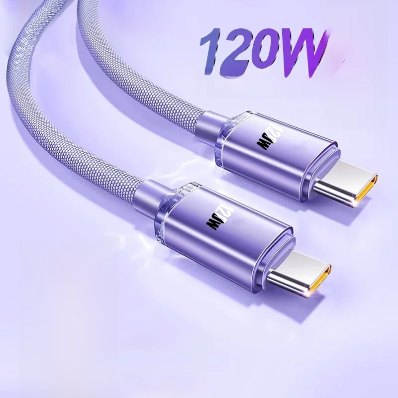 120 kabel USB C do typu C dla iPhone 15 Pro Max Samsung S24 S23 PD Super szybki przewód do kabla Xiaomi Redmi Huawei — zdjęcie 2