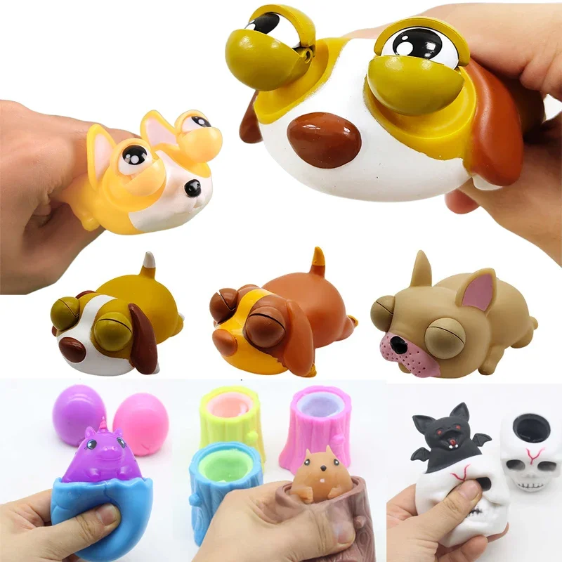Plusieurs Types Pop Up FunnySqueeze Anti-stress jouet cacher et recherche figurines soulagement du Stress Fidget jouets pour enfants adultes
