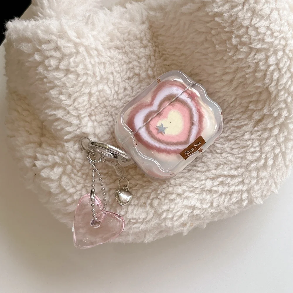 

Fashion creative smudged love star headphone protective case for AirPods 2 3 4 Pro 2 3 beautiful new shockproof protective case