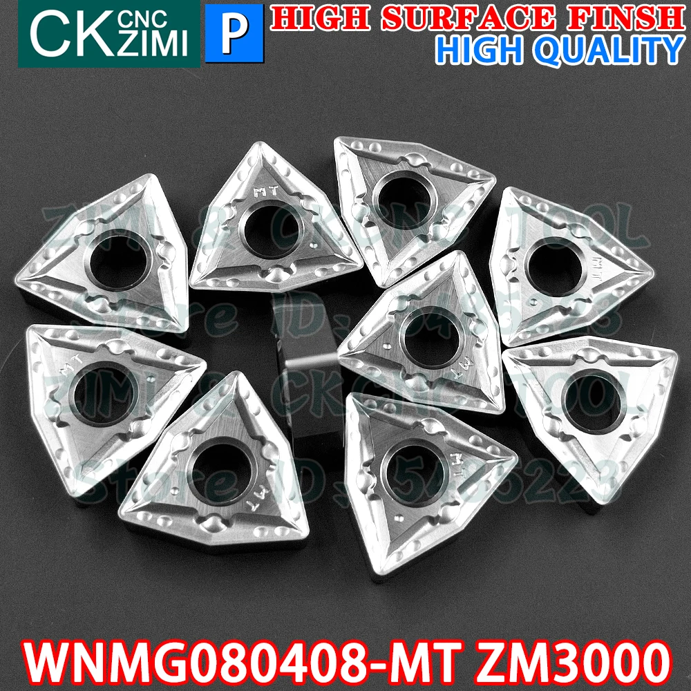 WNMG080408-MT ZM3000 WNMG 080408 MT wkładki z węglika Cermet toczenie wkładki narzędzia CNC wykończenie tokarka metalowa narzędzia WNMG 0804 do stali