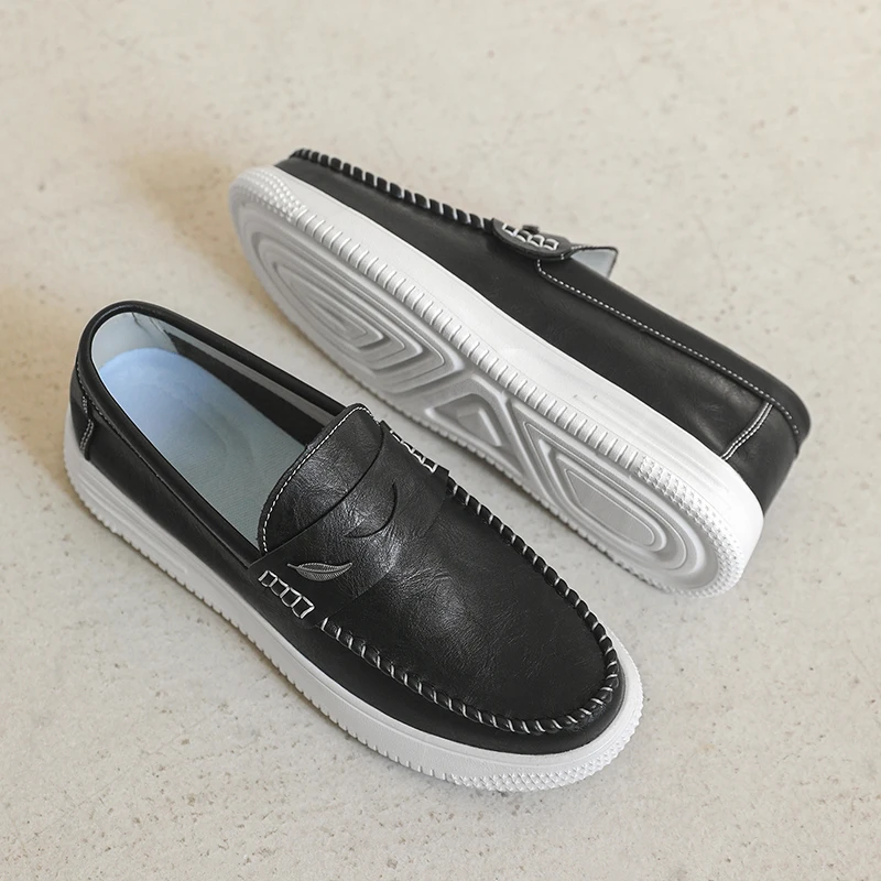 

2025 мужские замшевые лоферы без шнуровки с кисточками на толстой подошве, удобная офисная повседневная обувь, большие размеры, официальная одежда