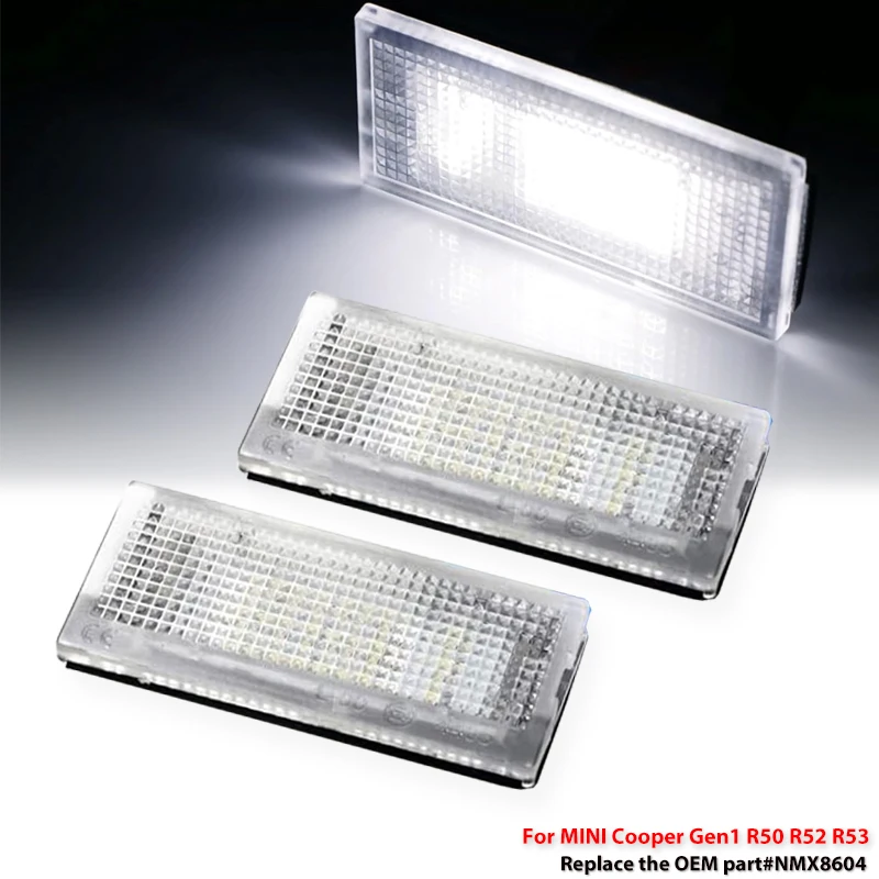 Luces LED para matrícula de coche, accesorios de repuesto para BMW Mini Cooper S R53 ONE R50 2001-2006 R52 2004-2008, 2 uds.
