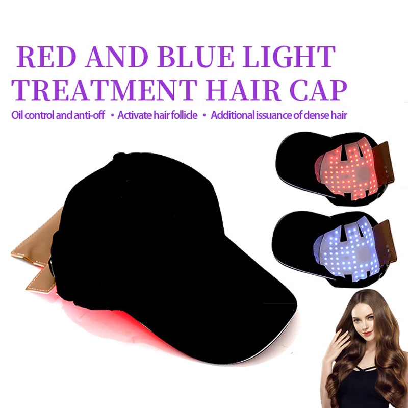 

Красный, синий свет, терапевтические устройства, массажер для кожи головы, светодиодная шляпа для роста волос, уход за кожей головы, облегчение боли в голове, машина для лечения роста волос