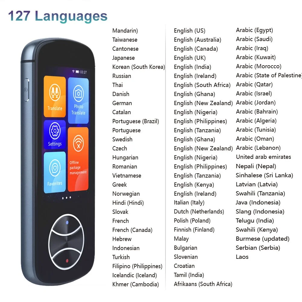 Smart Voice Translator Pens 127 lingue in tempo reale Online traduzione Offline istantanea conversione AI traduttore V10 per i viaggi
