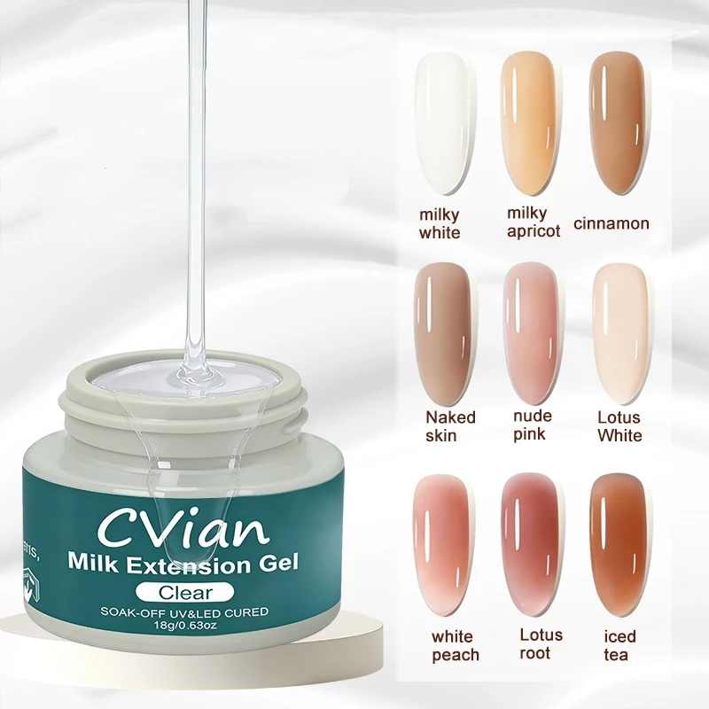 CVian 18g EU-Standard 3-Free Milch-Verlängerungsgel |   5-in-1 Nude Builder UV/LED Gel