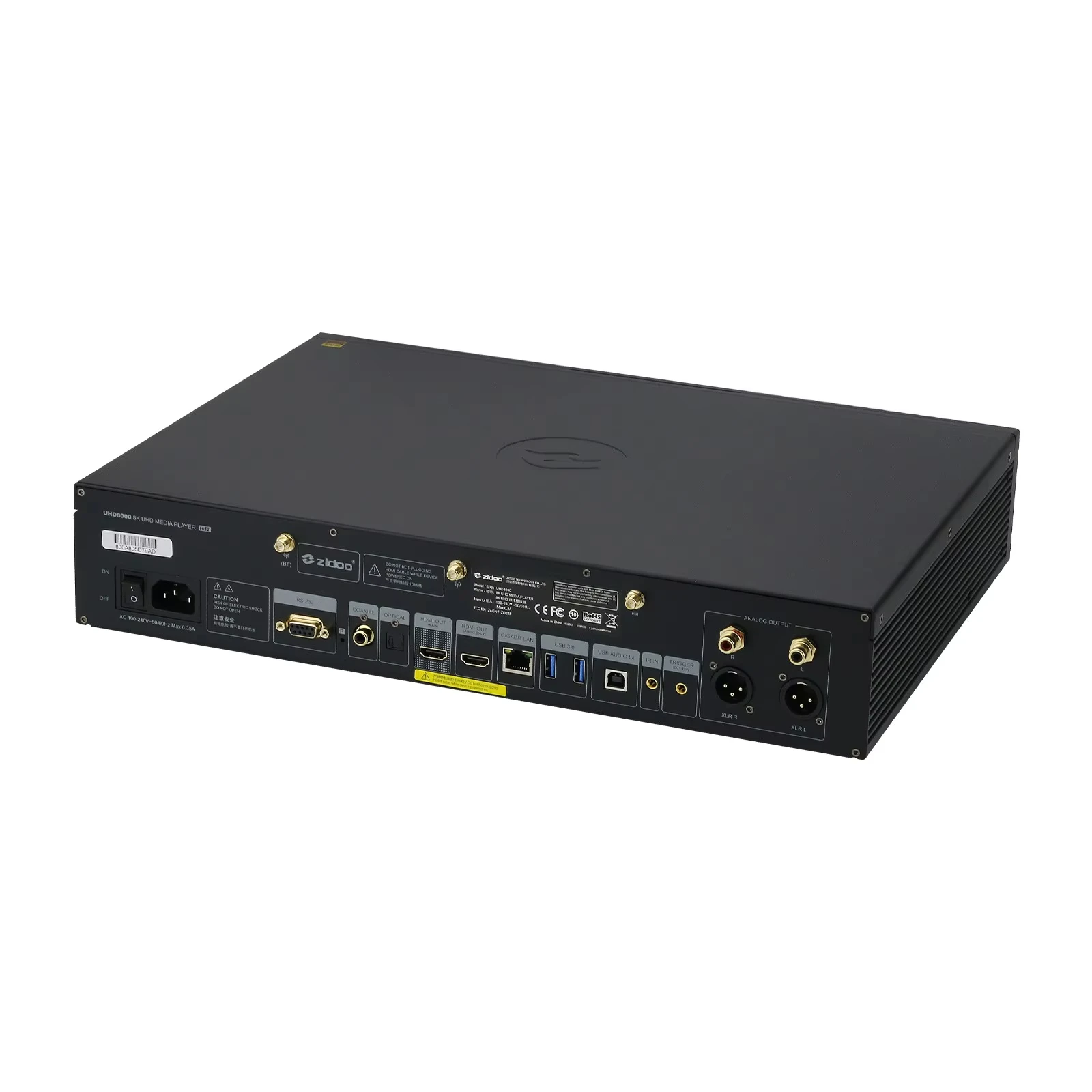 ZIDOO UHD8000 وحدة فك ترميز الصوت DAC عالية الأداء 8K الكل في واحد مشغل الوسائط HiFi تدفق دعم التحكم في التطبيق