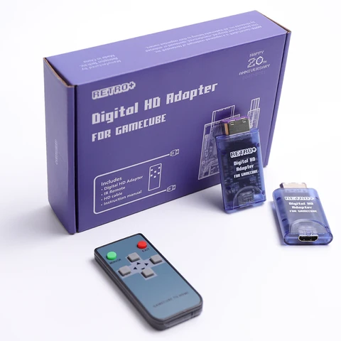 Adaptador hdmi digital retroplus tech para nintendo gamecube hdmi-dobrador de linha compatível para cabos conversores ngc acessórios de jogo