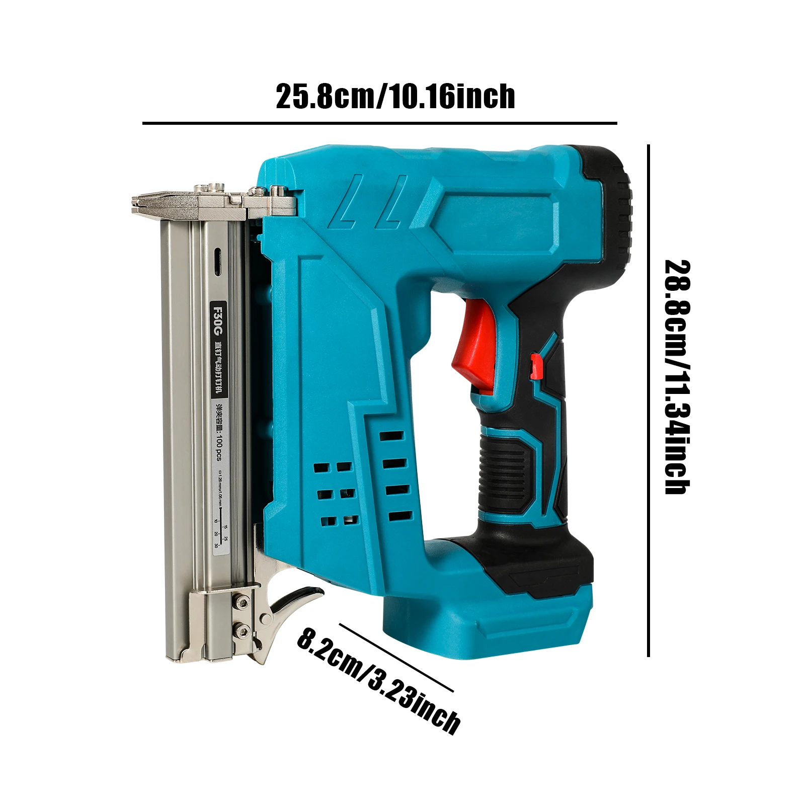 Kabelloser F30 Nagelpistole Elektrischer Möbel- und Tischler-Tacker Heftgerät Holzbearbeitungs-Elektrowerkzeug Heftpistole für Makita 18V Akku – Detail 6