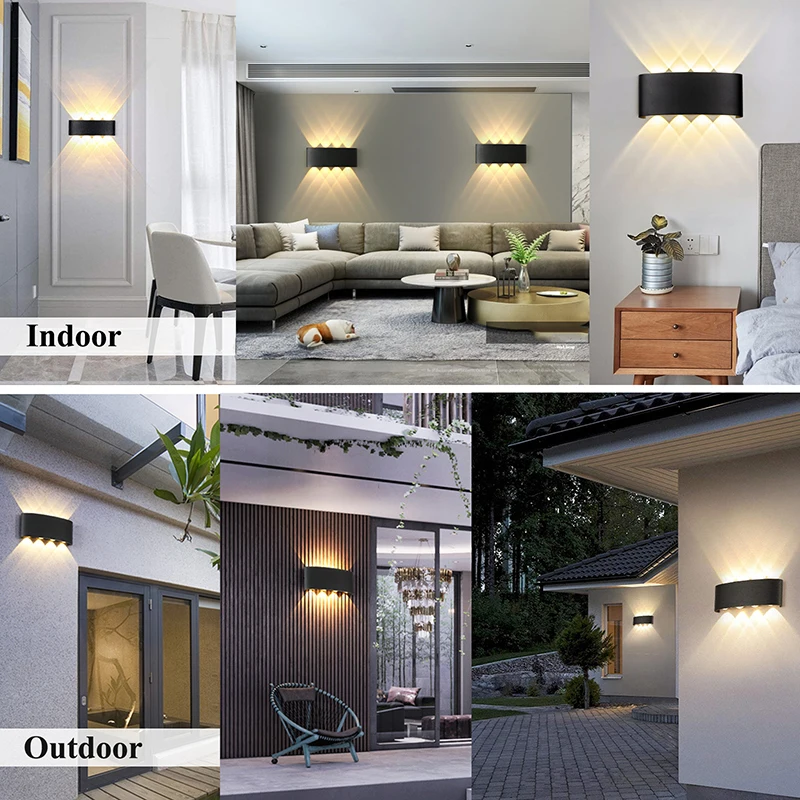 Led Wall Lamp outdoor Stair Light Fixture Bedside Loft Living Room Up Down Home Hallway Lampada With Motion Sensor 4W 6W 8W 10W