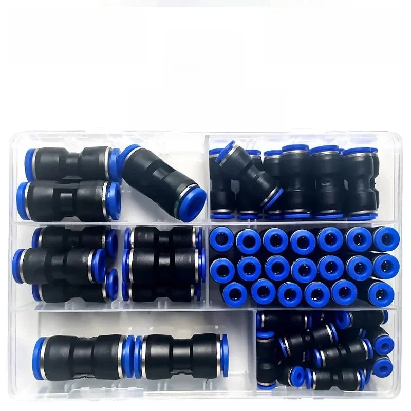 Raccords de tuyaux d'air, tuyaux d'eau en PU 5/32 1/4 5/16 3/8 1/2, ensemble de boîtes d'air, Kit de raccords pneumatiques à dégagement rapide pour connecter