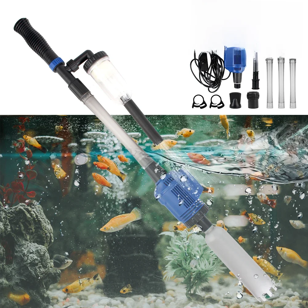 AliExpress NONE US Plug Electric Siphon Filter Fish Tank Sand Washer Aquarium Siphon Operated Cleaner Vacuum Gravel Water Changer