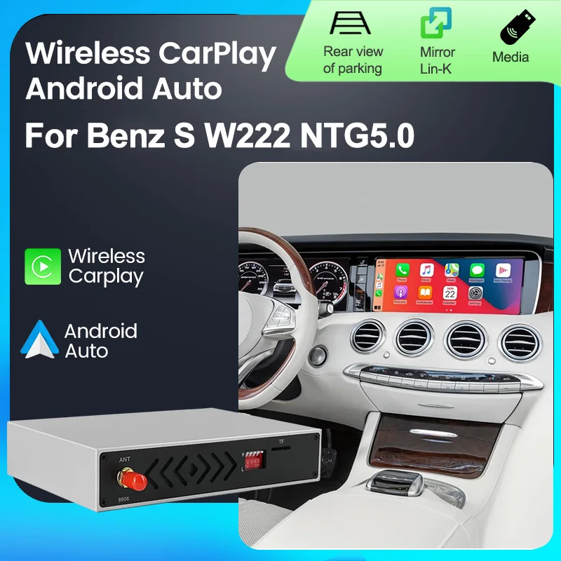 NaviFly Wireless Carplay Interface For Mercedes Benz S-Class W222 2013-2018 Android Auto Box Navigation Mirror L-ink AirPlay