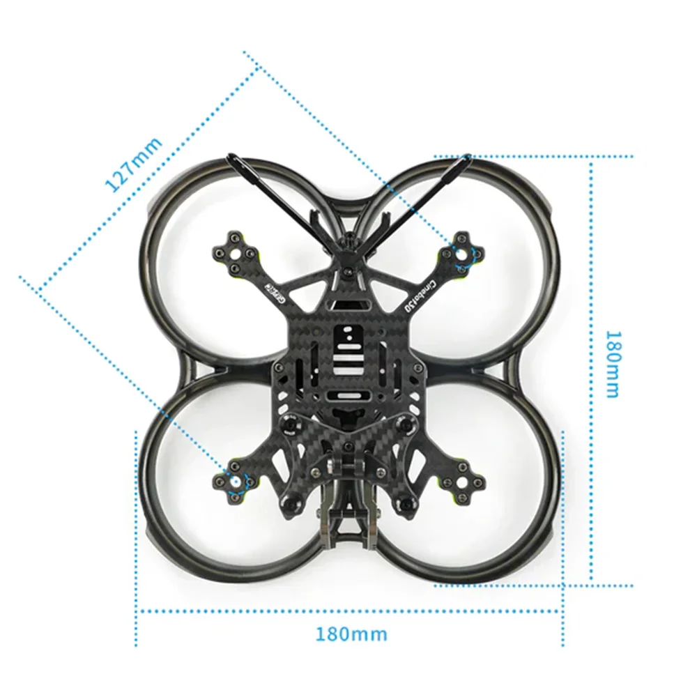 GEPRC GEP-CT30 telaio con striscia luminosa COB BEC per Cinebot30 FPV Drone Set di accessori di montaggio sostituibili in fibra di carbonio