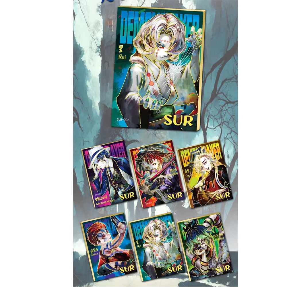 All\'ingrosso Shuo Card Demon Slayer Collection Card TCG Anime Booster Pack Box PKamado NezAuko Rare Card Kids Birthday Game Gift