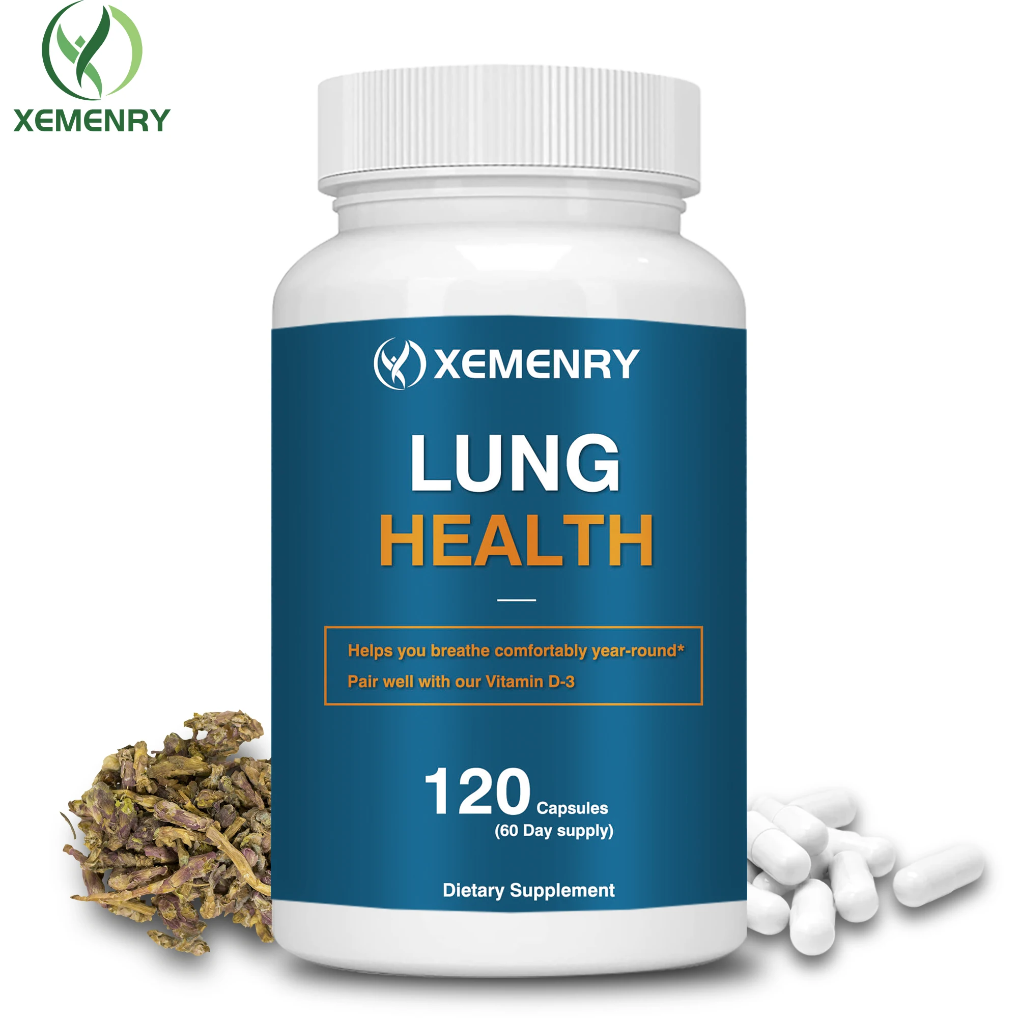 Lung Support Supplement - Lung Cleansing and Detoxifying Formula for Bronchial and Respiratory Systems - 120 Capsules