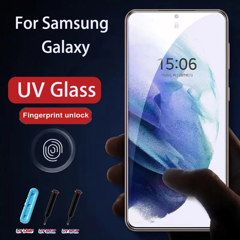 

UV Tempered Glass For Samsung Galaxy S23 S22 Screen Protector For Glaxy S21 S20 Ultra FE S10 S9 Plus Note 20 10 9 8 5G S10E Film