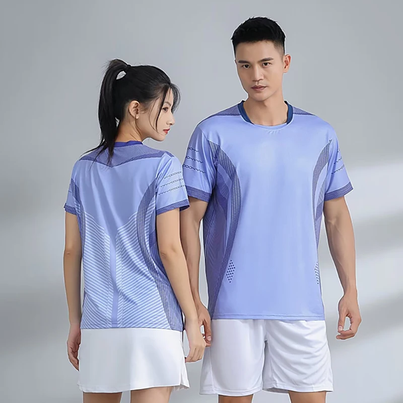 Camisas impressas 3D do tênis de mesa para homens e mulheres, manga curta, camisetas de badminton, pingue-pongue, 2024