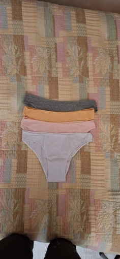 4PCS Seamless Cotton Panties Women Solid Color Briefs Sexy Low Waist Underpants Female Breathable Underwear Ladies Stretch Panti photo review