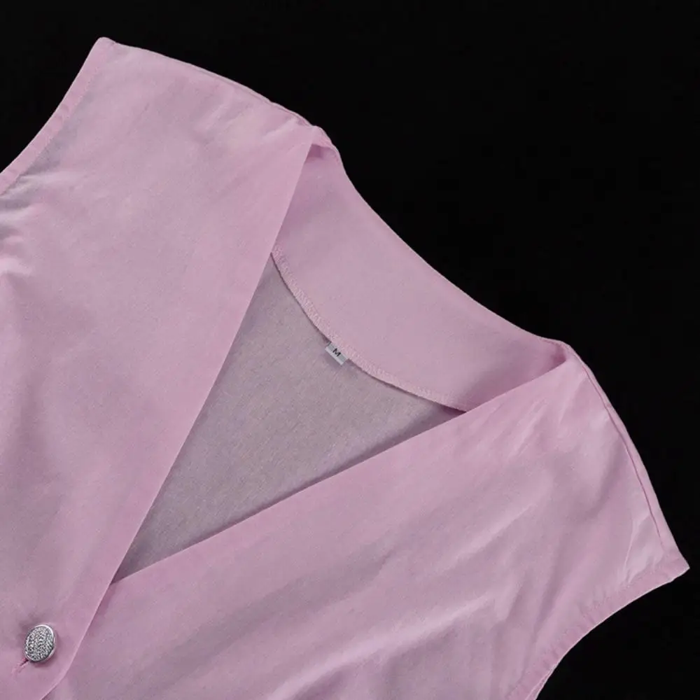 المرأة فضفاضة الوردي 2 قطعة مجموعات الخامس الرقبة أكمام تانك الأعلى عالية الخصر السراويل واسعة دعوى الصلبة أنيقة عارضة مكتب سيدة وتتسابق