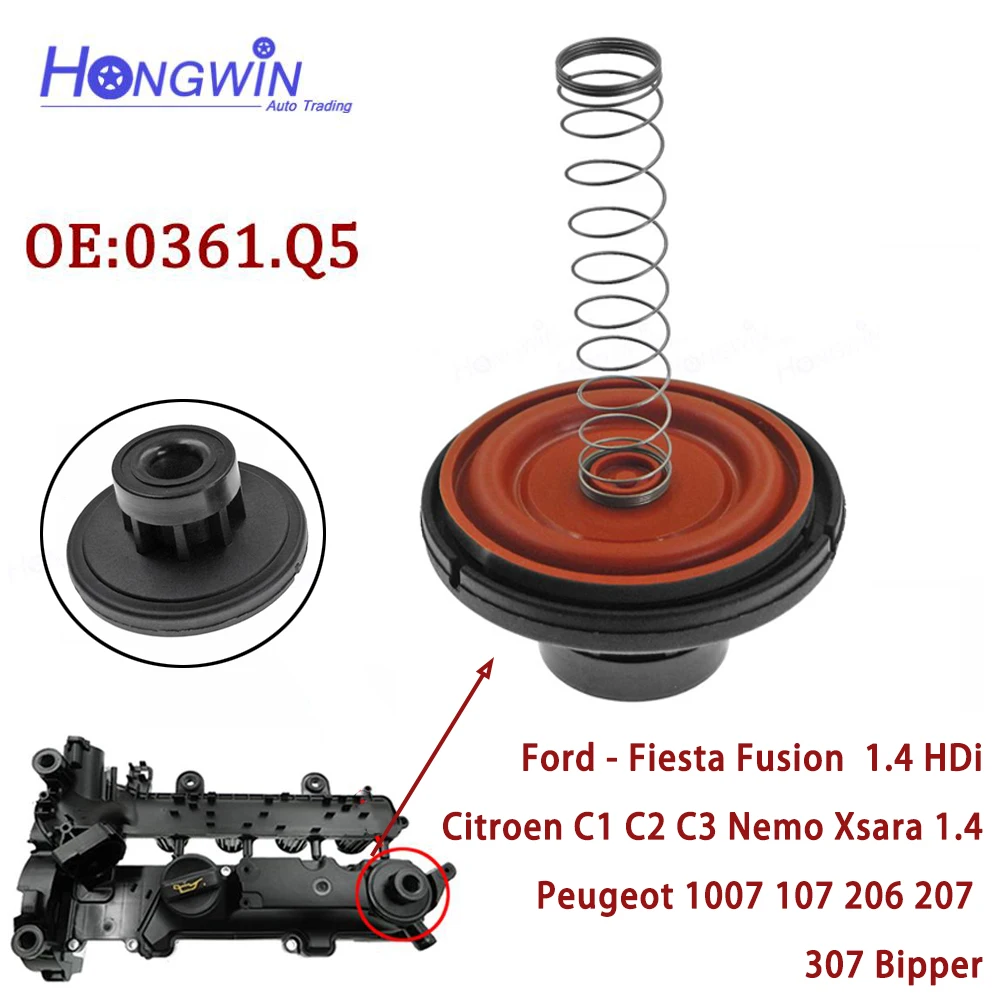 Kit Réparation Couvercle Soupape PCV 5607164 0248G3 - Compatible Peugeot 206 306, Citroën C15, Fiat, Opel, Alfa 1.9D