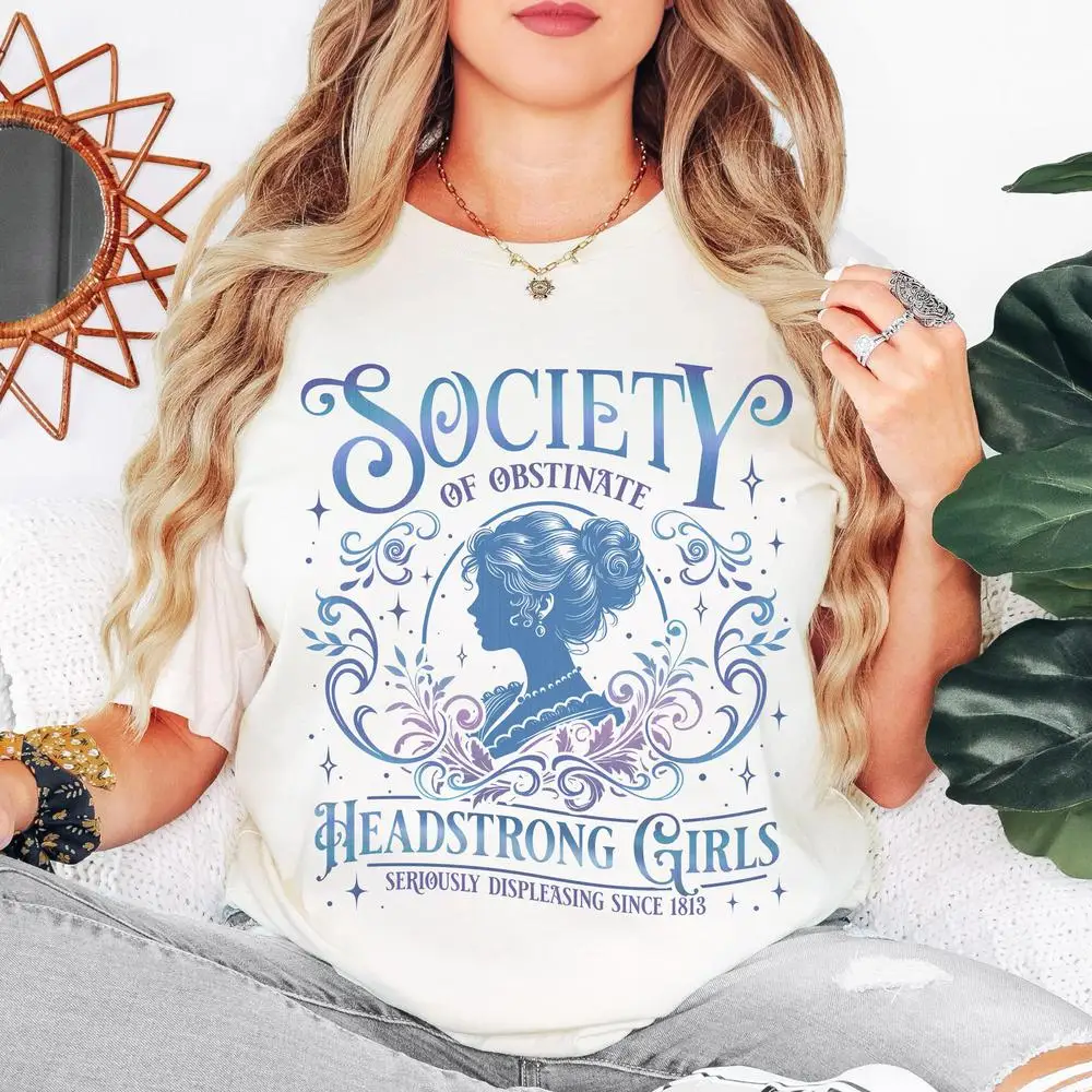 تي شيرت نسائي قطني نوك جين أوستن السيد دارسي إليزابيث بينيت برايد ميرش جين أوستن هدايا النسوية قميص