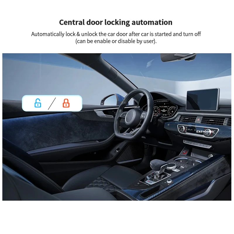 Easyguard Car Keyless Go For Audi TT/A6/A7/A8/Q7/ Compatible With Push Start Vehicle Remote Start NFC Entry APP Control Optional