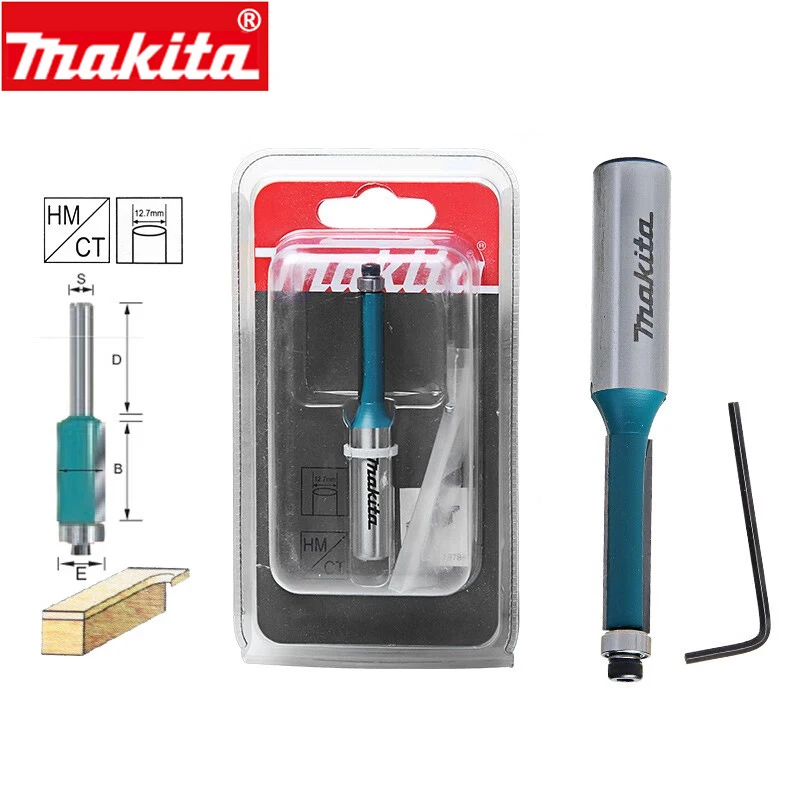 Coltello da taglio per cuscinetti con gambo Makita da 12.7mm fresa per fresa diritta a doppio cuscinetto per la lavorazione del legno