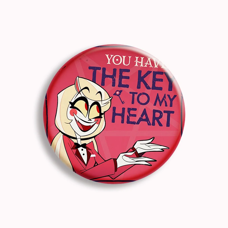 Hazbin Hell Cartoon Pins Anime Alastor Chibis Charlie Pin Brooch Hat Bag Hazbin Jewelry Custom Design art Meme Pin Badge Button