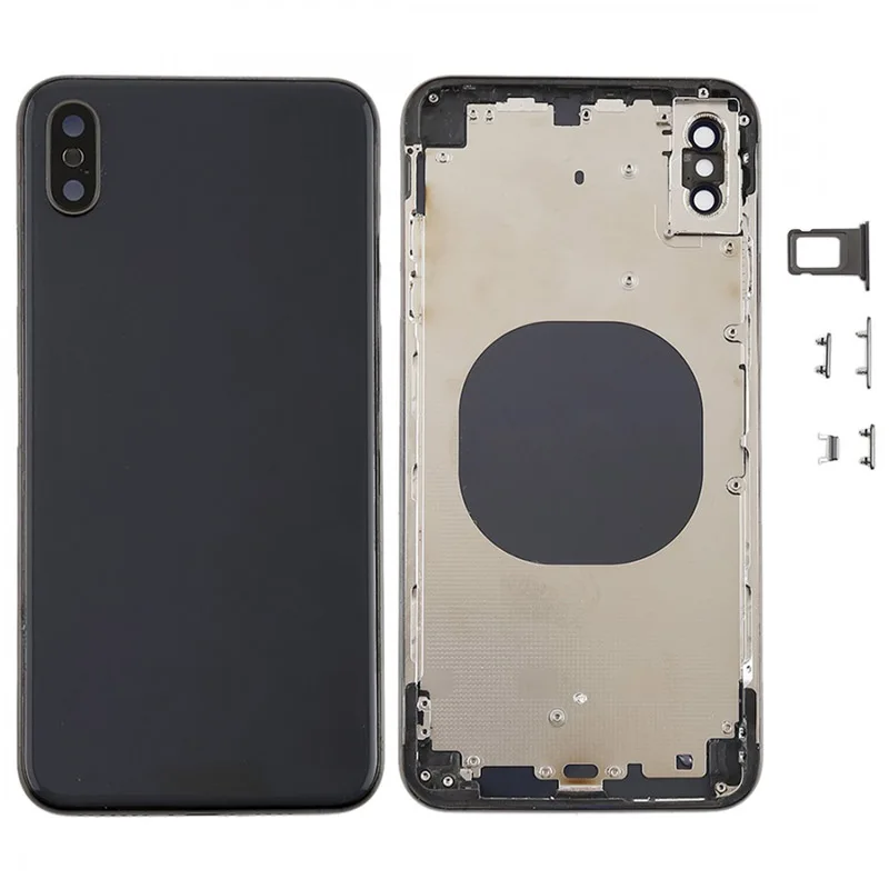 95% new Back Cover with Camera Lens & SIM Card Tray & Side Keys for iPhone XS Max for iphone 15 pro max r just metal silicone tempered glass life waterproof phone case with holder