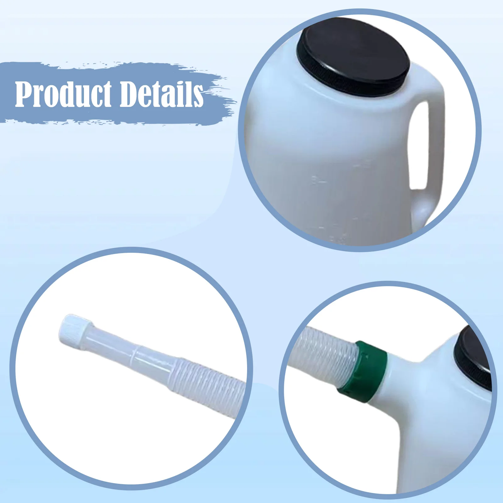 إبريق زيت مع حاوية قياس زيت طويلة للدراجات والسفر والسيارة لتخزين حاوية الزيت وموزع الزيت