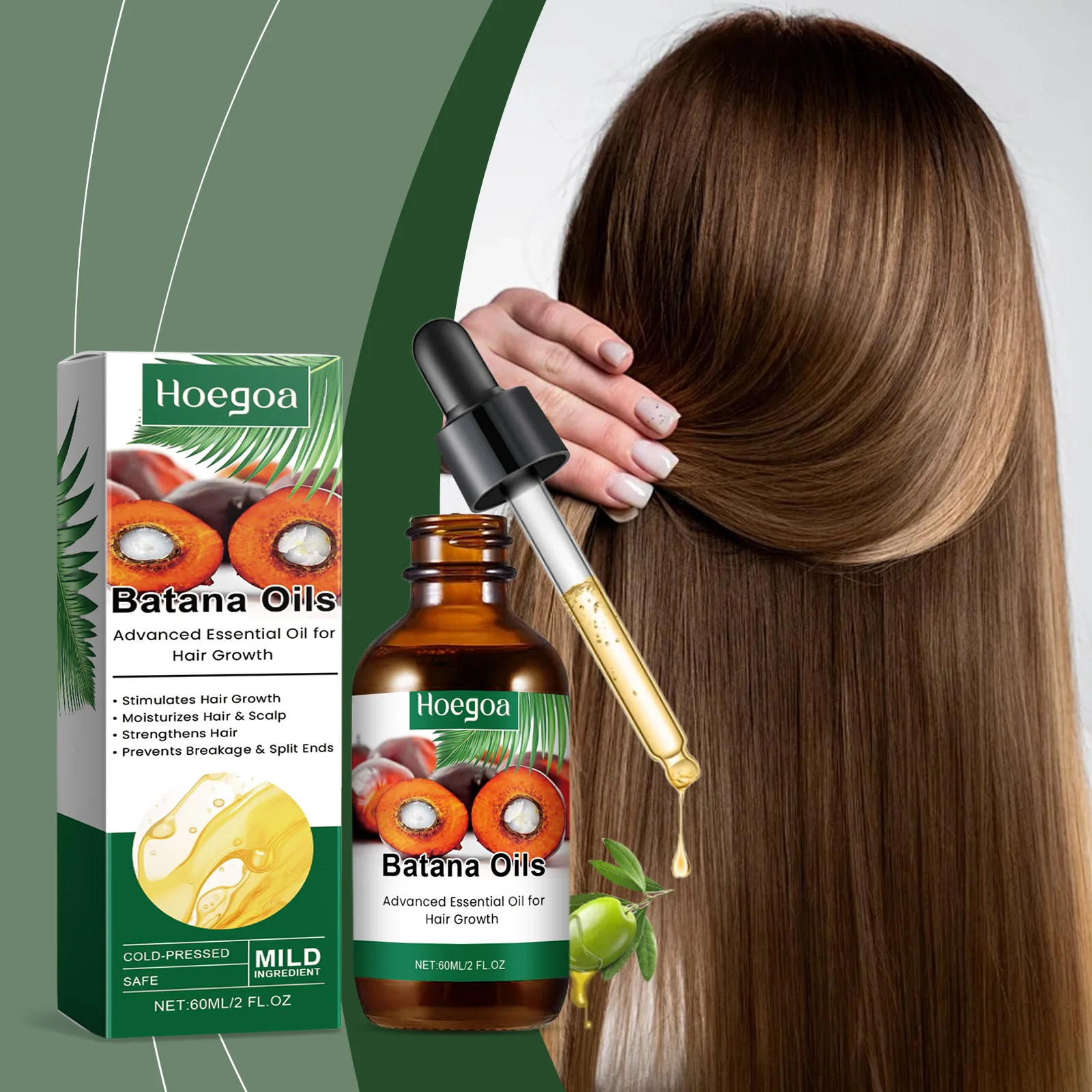 Hoegoa Batana Hair Oil Strengthens Hair Improves Hair Conditioning Repairs Damaged Hair Nourishes Scalp