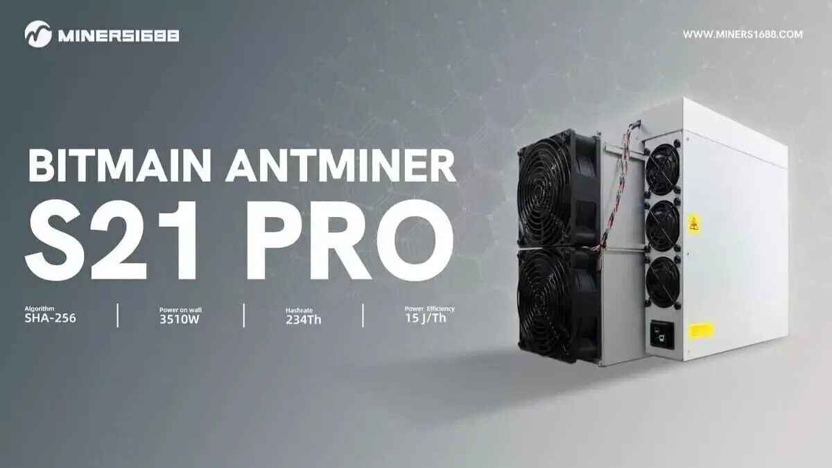 مبيعات مخفضة جديدة Bitmain Antminer S21 Pro 234T 3510W Bitcoin BTC ASIC Miner مخزون جاهز