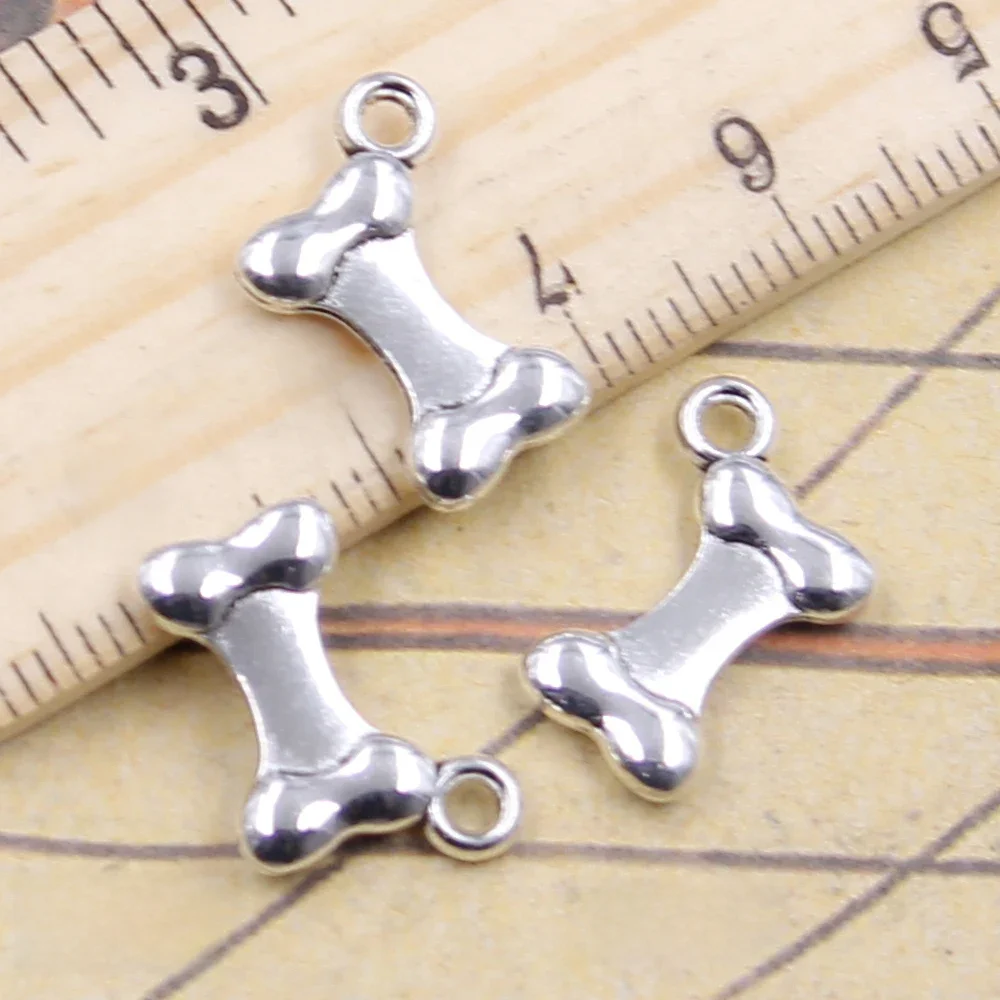 20 sztuk Charms pies kości 14x9mm antyczne srebro kolor zawieszki dokonywanie DIY Handmade biżuteria Factory hurt — zdjęcie 2