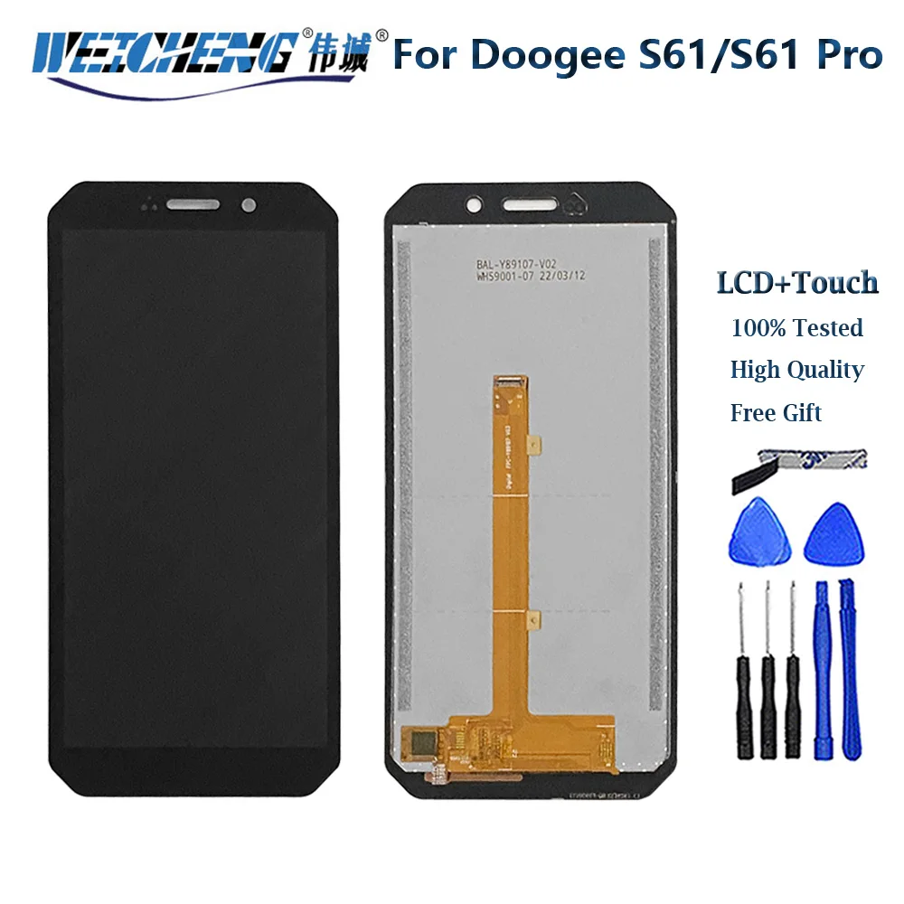 Original New For DOOGEE S51 LCD Display Screen + Touch Panel Digitizer Assembly For DOOGEE S61 Pro LCD Display Repair Parts