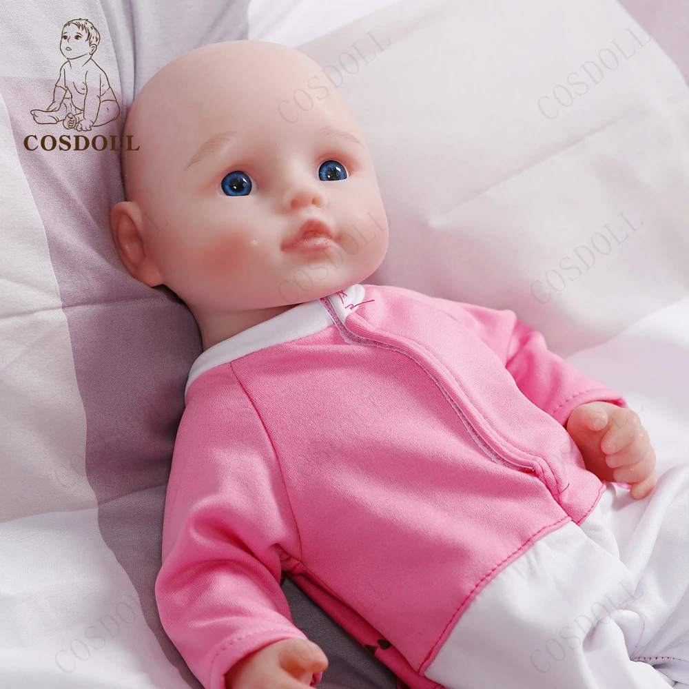 COSDOLL 42cm 2.1kg Full Body Silicone Reborn Dolls Eyes Opened Bebe Reborn Realistic Baby Doll Toy with Clothes Birthday Gift