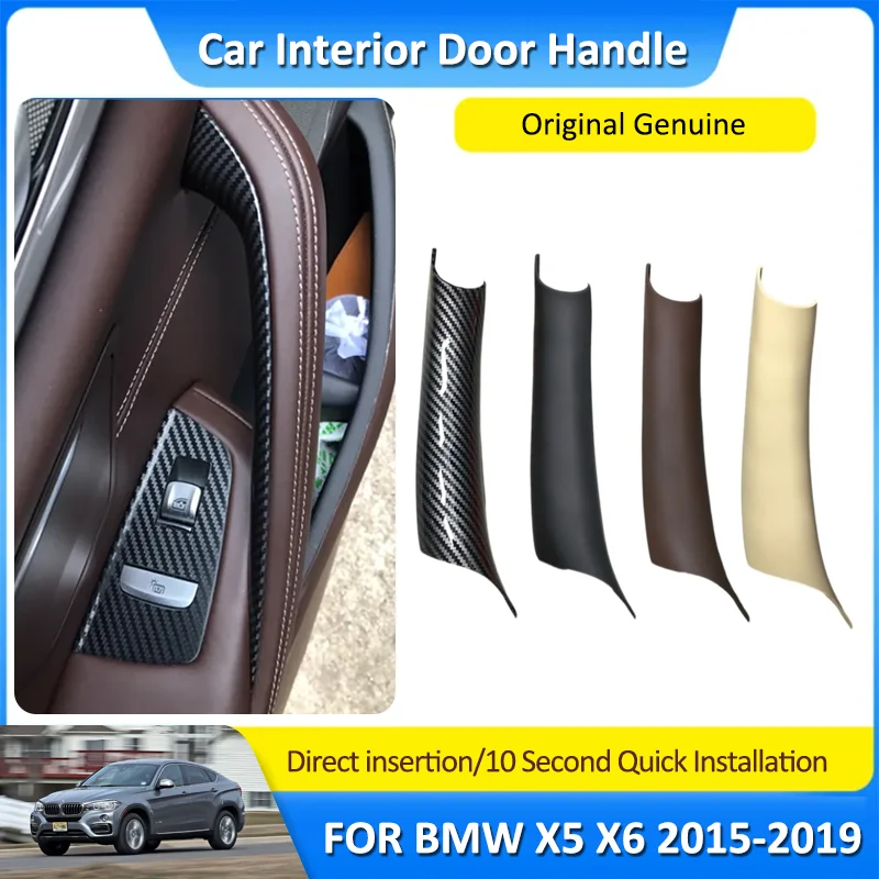 

Carbon Fiber Car Interior Texture Door Pull Handle Protective Cover Auto Accessories Trim for BMW X5 F15 X6 F16 2015~2019 2018