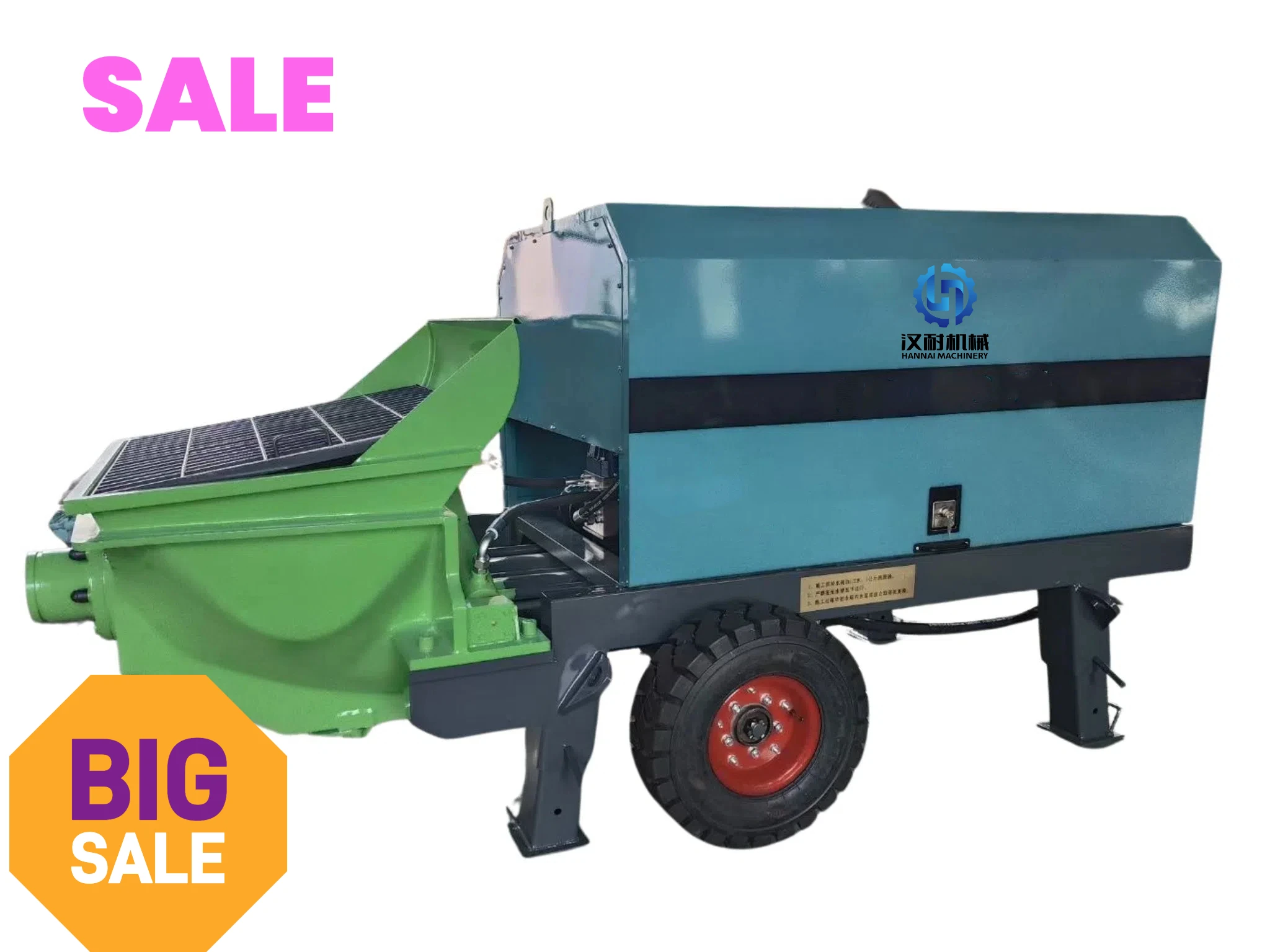 2025 أفضل سعر آلات خلطات الخرسانة الصغيرة عالية القوة شاحنة مضخة الخرسانة للبيع مضخة خلط الخرسانة الكهربائية المزدوجة