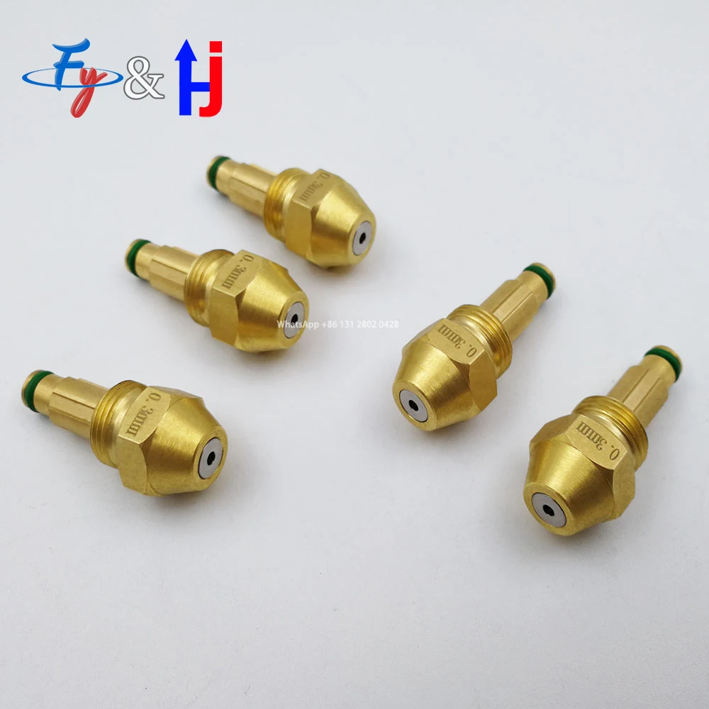 Brass Siphon Waste Oil Burner Nozzle, Diesel Heavy Fuel Jet, Cone Spray, Air Atomizing, Industry Boiler Combustion Injector