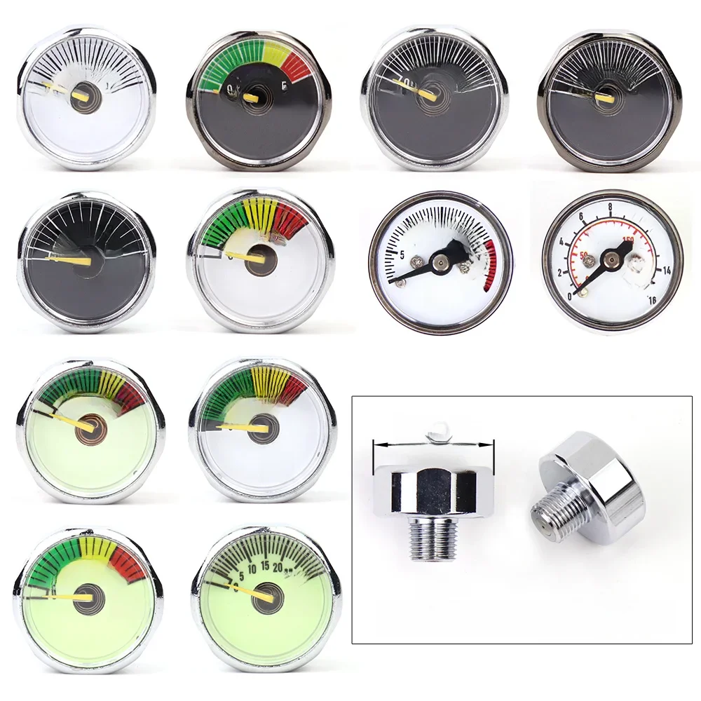 Manomètre de manomètre de mini manomètre d'air | Filetage 1/8BSP(G1/8) 1/8NPT M10 M8 | 30PSI 300PSI 5000PSI 6000PSI 350BAR