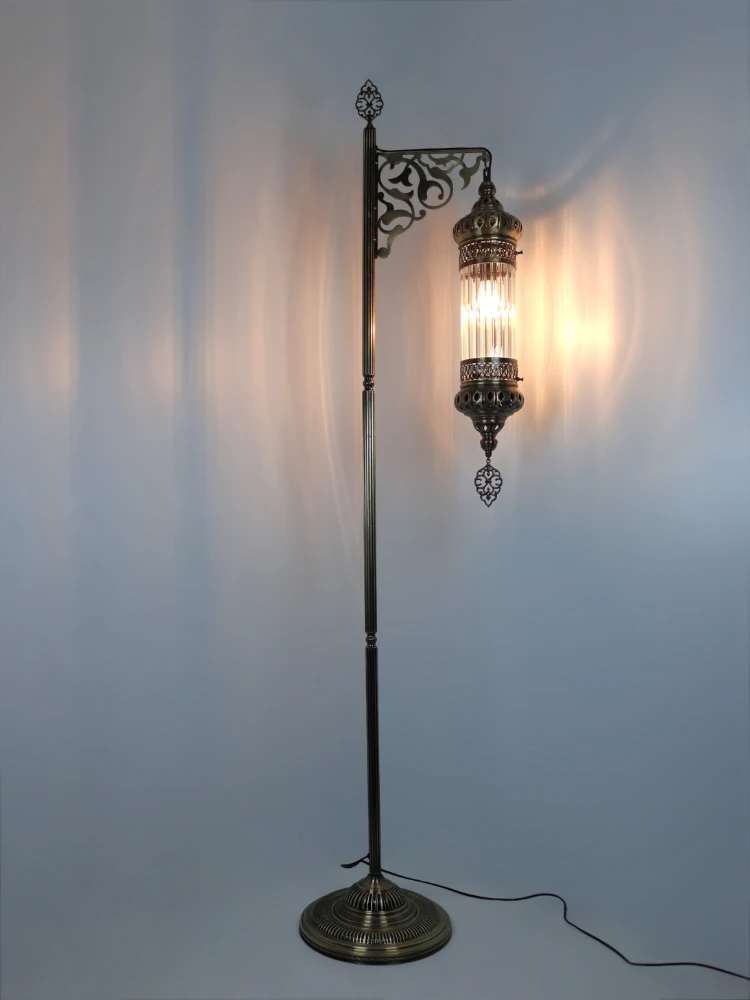 Turkish Floor Lamp Pyrex Glass Transparent Standing Light
