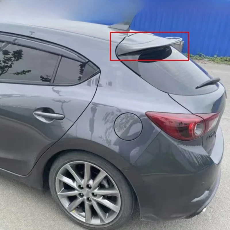 Pour Mazda 3 Axela hayon Spoiler 2014 2015 2016 2017 2018 2019 haute qualité ABS plastique voiture arrière toit ailes spoiler