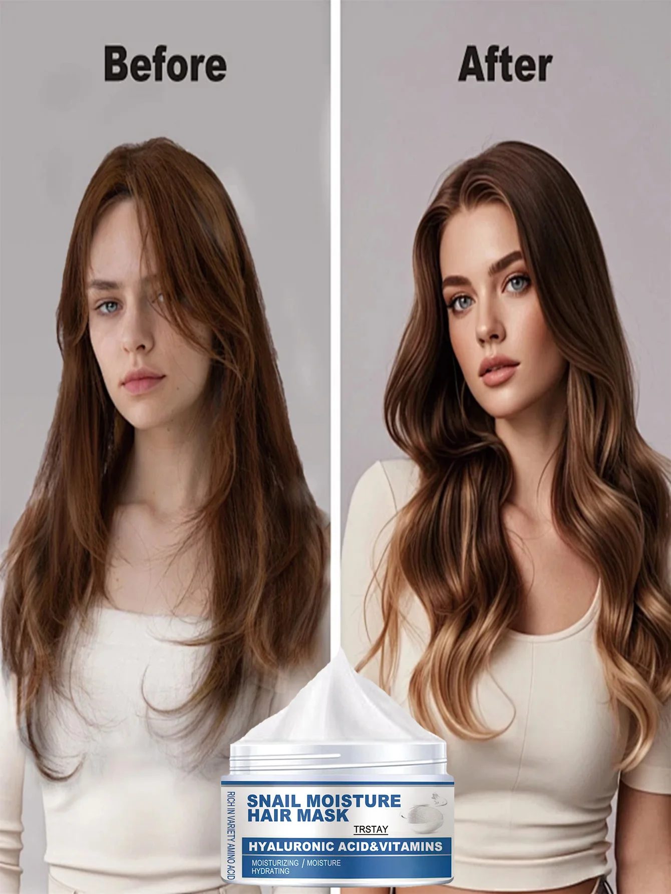 Long Hair Moisturizing Nourishing Treatment for Dry Damaged Hair Deep Conditioning Repair Hair Mask with Natural Ingredients for - Image 2