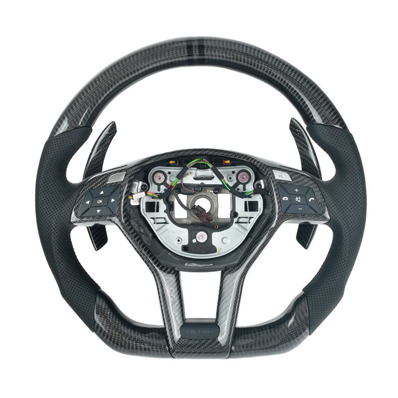 Carbon Fiber Steering Wheels For Mercedes Benz C Class W176 W246 W204 C117 C218 X218 W212 C207 A207 LED Support Customization