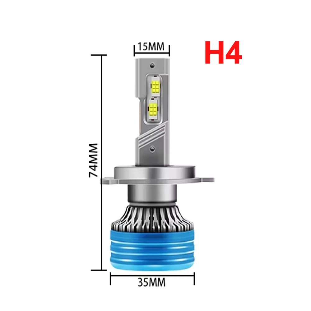 H4 عالية/منخفضة شعاع LED كشافات لمبة 20000LM أنبوب نحاسي واحد لمبات متينة 6000k محرك خارجي لفورد ترانزيت 2007-2013 #3