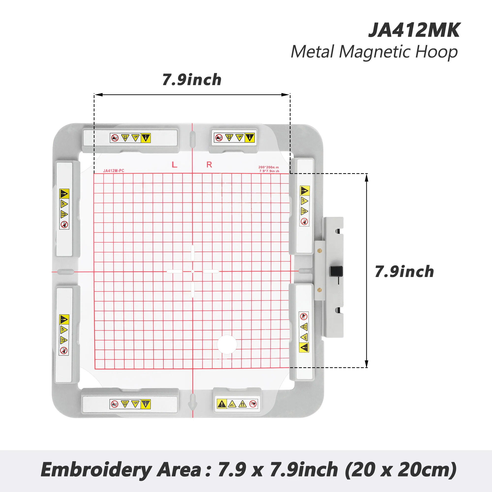 Metal Magnetic Embroidery Hoop for Poolin EOC06 Expressive Embroidery Machine Accessory