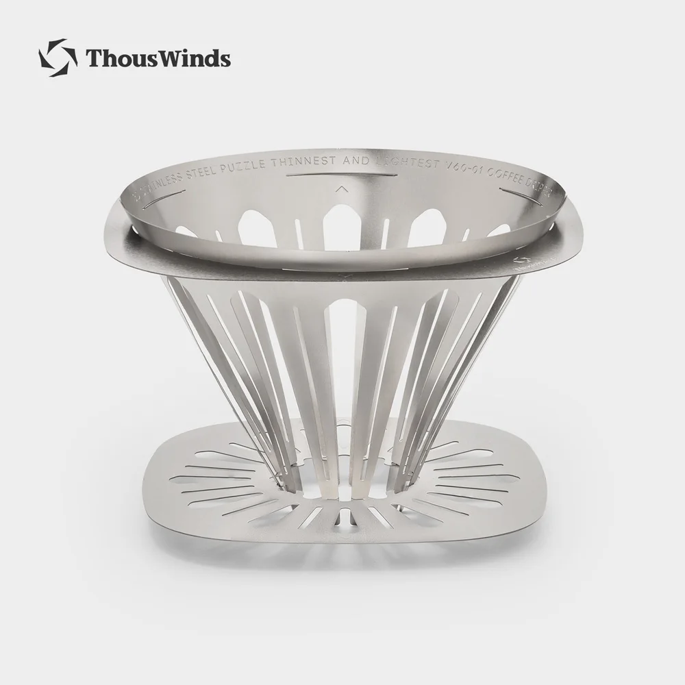 Thous Winds Collapsible Coffee Filter Stainless Steel Portable Camping Coffee Dripper For Hiking, Camping, Home, Office
