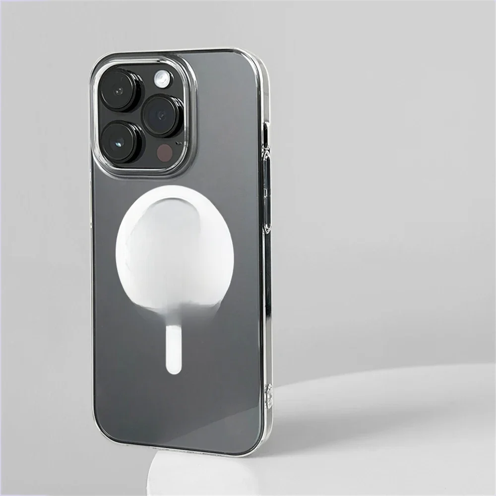 Ultracienkie, twarde etui z tworzywa PC HD, przezroczyste, magnetyczne, do iPhone 18 17 16 15 Pro Max 14 13 12, kompatybilne z bezprzewodowym ładowaniem Magsafe, przezroczysta osłona. — 2