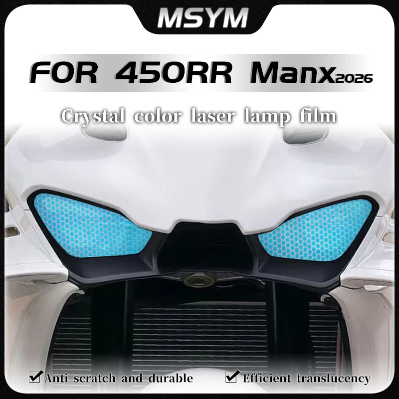 

For Colove 450RR Manx 450RR manx 2026 Headlight Film Honeycomb Laser Protective Film Transparent Protective Stickers Accessories