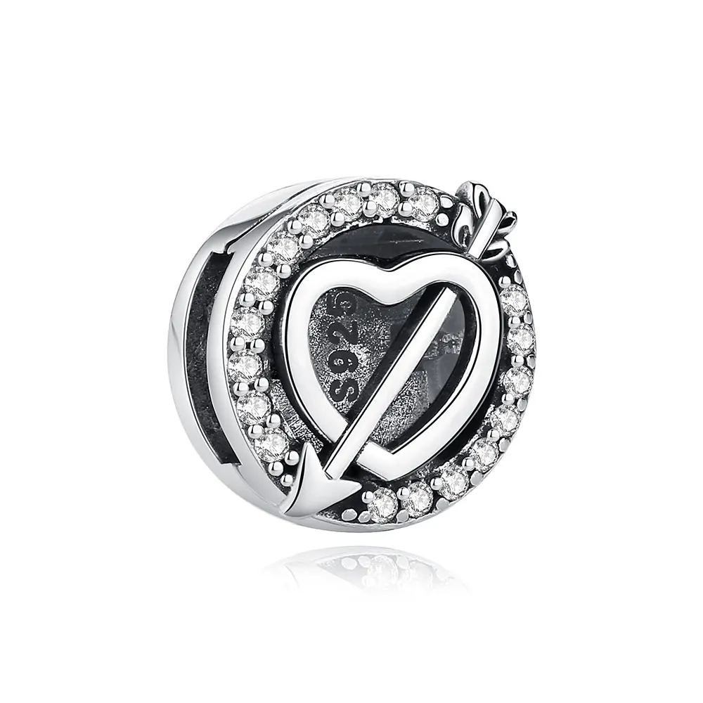 925 Sterling Silver Bead Charm Reflexions Elegance Clip With Crystal Beads Fit Original Pan Bracelets Women Diy Jewelry 2021
